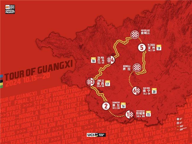赛道焕然一新2024格力-环广西公路自行车世界巡回赛定档10月15日-20日(图2)