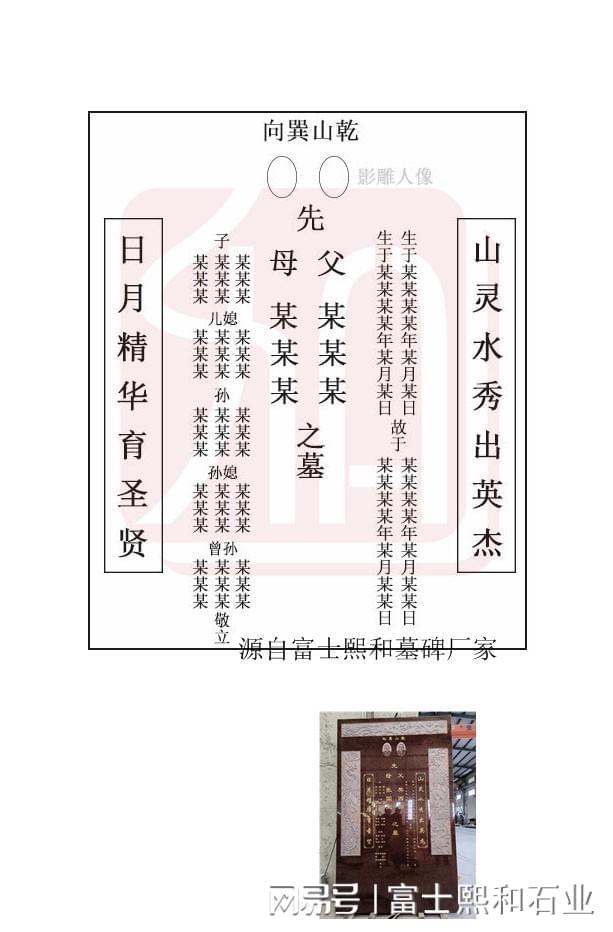 探寻墓碑刻字讲究(立碑人一般写几代人名字)(图1)